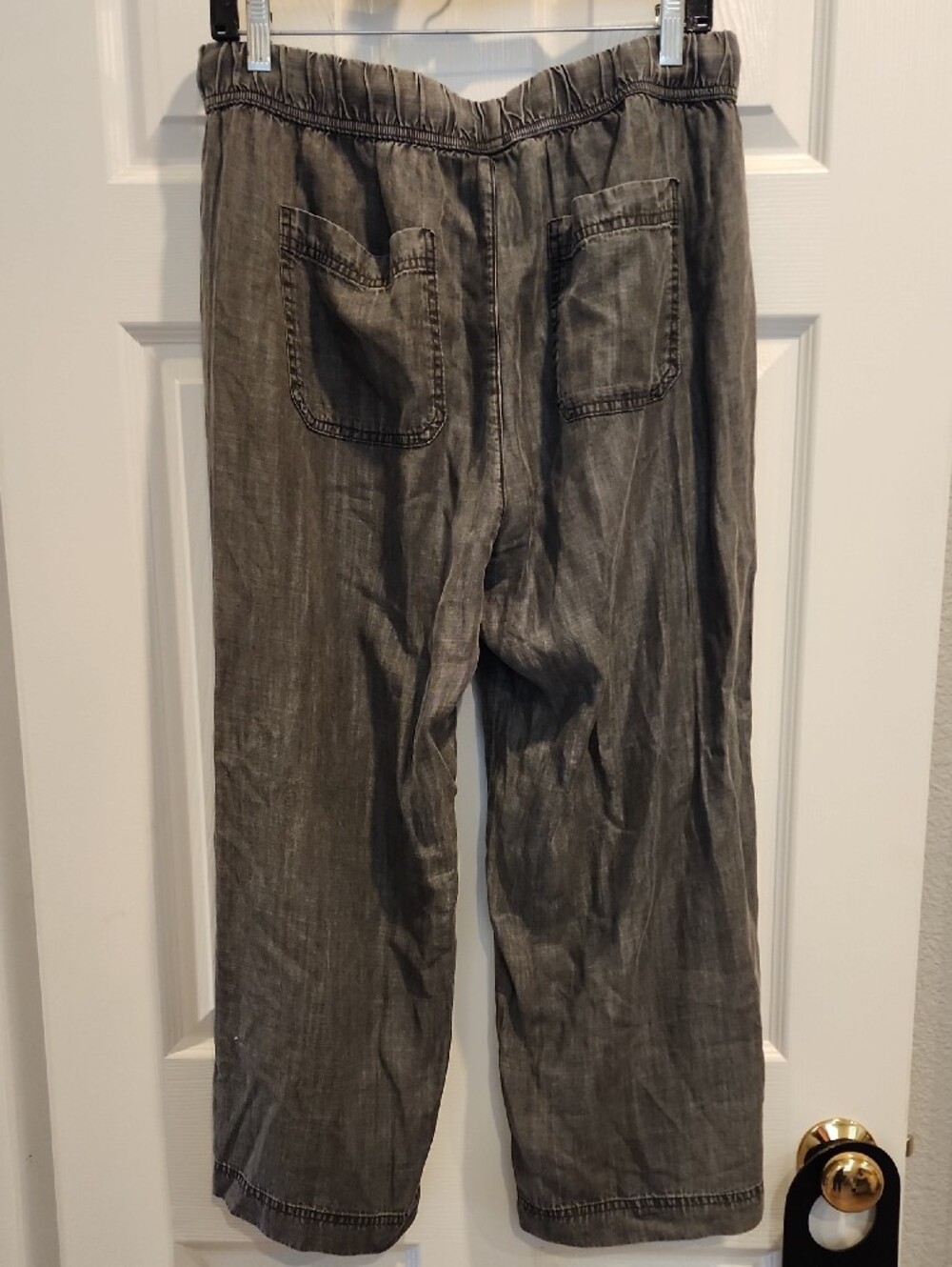 Splendid Womens Casual Elastic Waist  Pants Cropped L - Picture 2 of 2